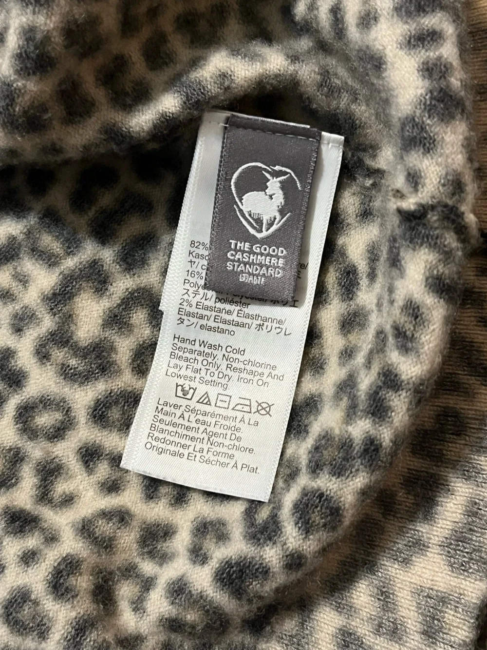 J. Crew Cashmere Lightweight Leopard Print Sweater